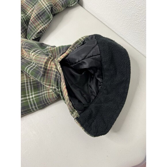 Burrylane Flannel Shirt Jacket Tan Green Fleece Lined Button Down Mens Size XL - Picture 8 of 14